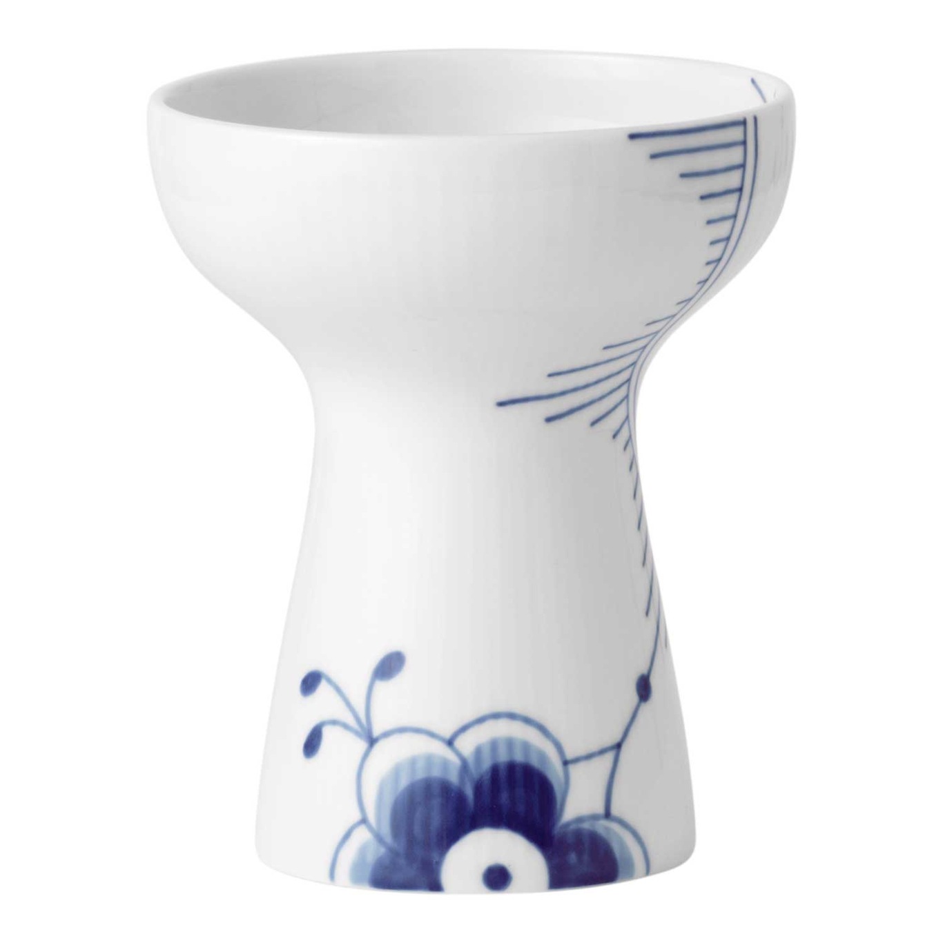 Blue Fluted Mega Åpen Vase, 15 cm