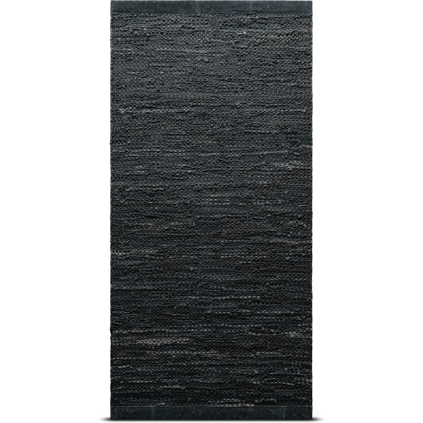 Leather Gulvteppe 75x300 cm, Mørk Grå