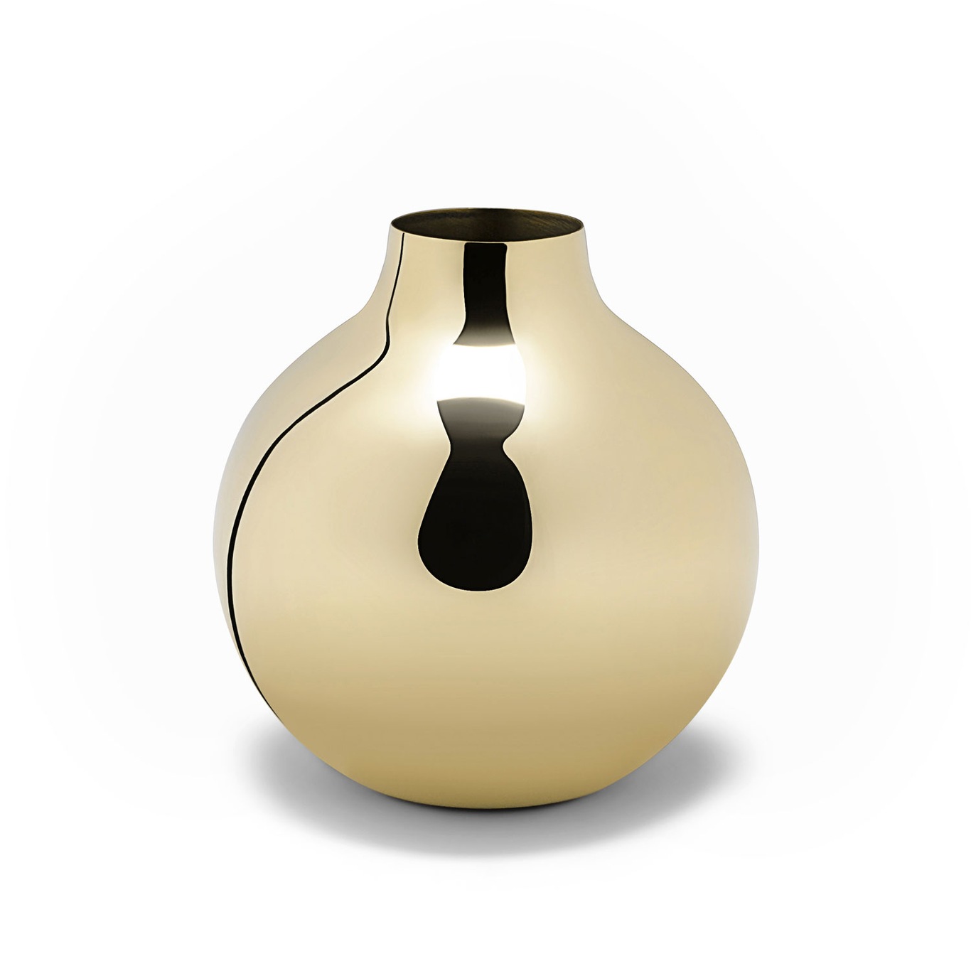 Boule Vase H13cm Ø14cm, Messing