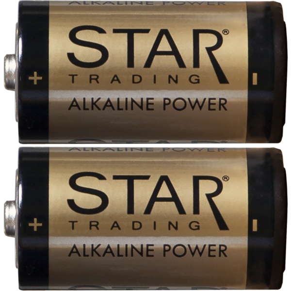 C Alkaline Power Batterier, 2-pk