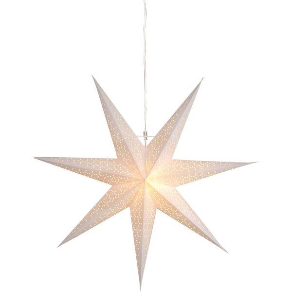 Dot Stjerne Hvit, 70 cm