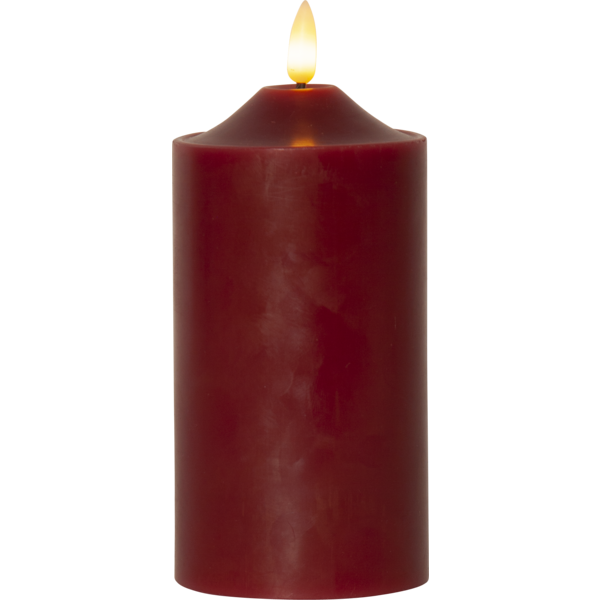 Flamme Kubbelys LED Rød, 17 cm