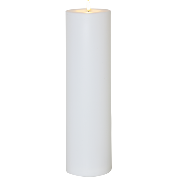 Flamme Kubbelys LED Utendørs Hvit, 37,5 cm