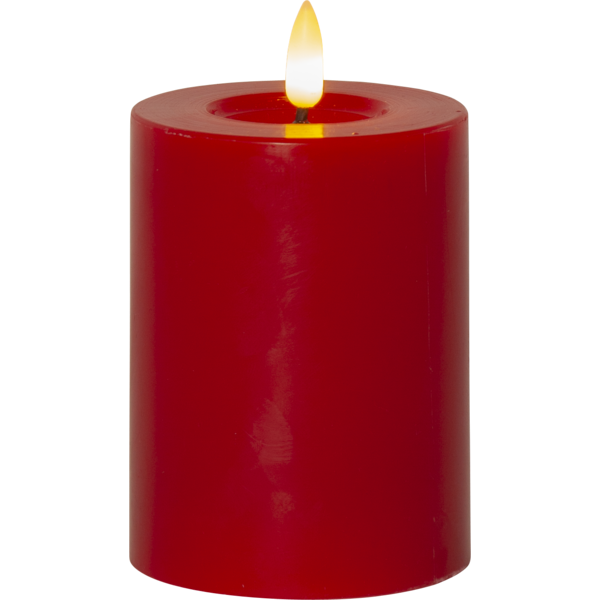 Flamme Flow Kubbelys LED Rød, 12,5 cm