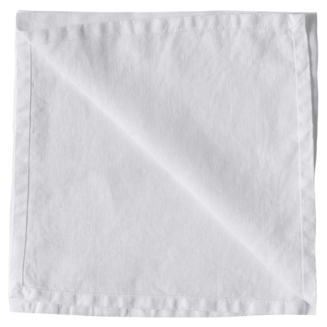 Linen Serviett 45x45 cm, Bleached White