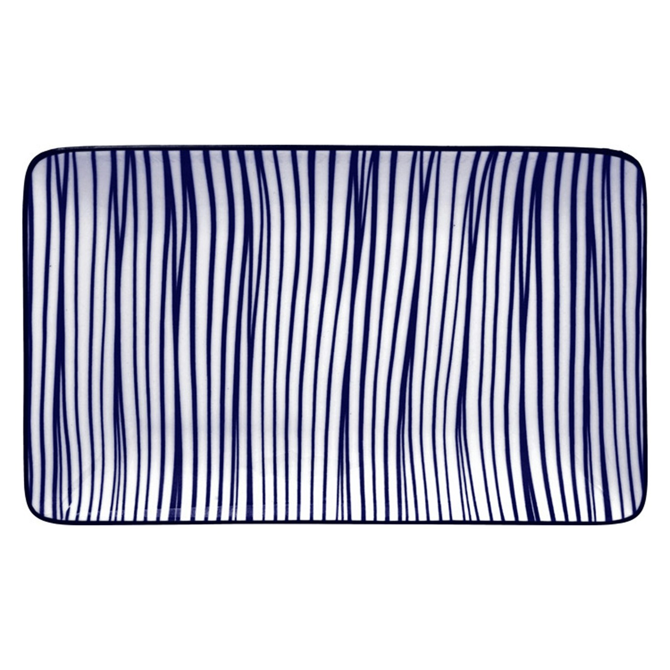 Nippon Blue Sushi Plate 13,5x21 cm, Lines