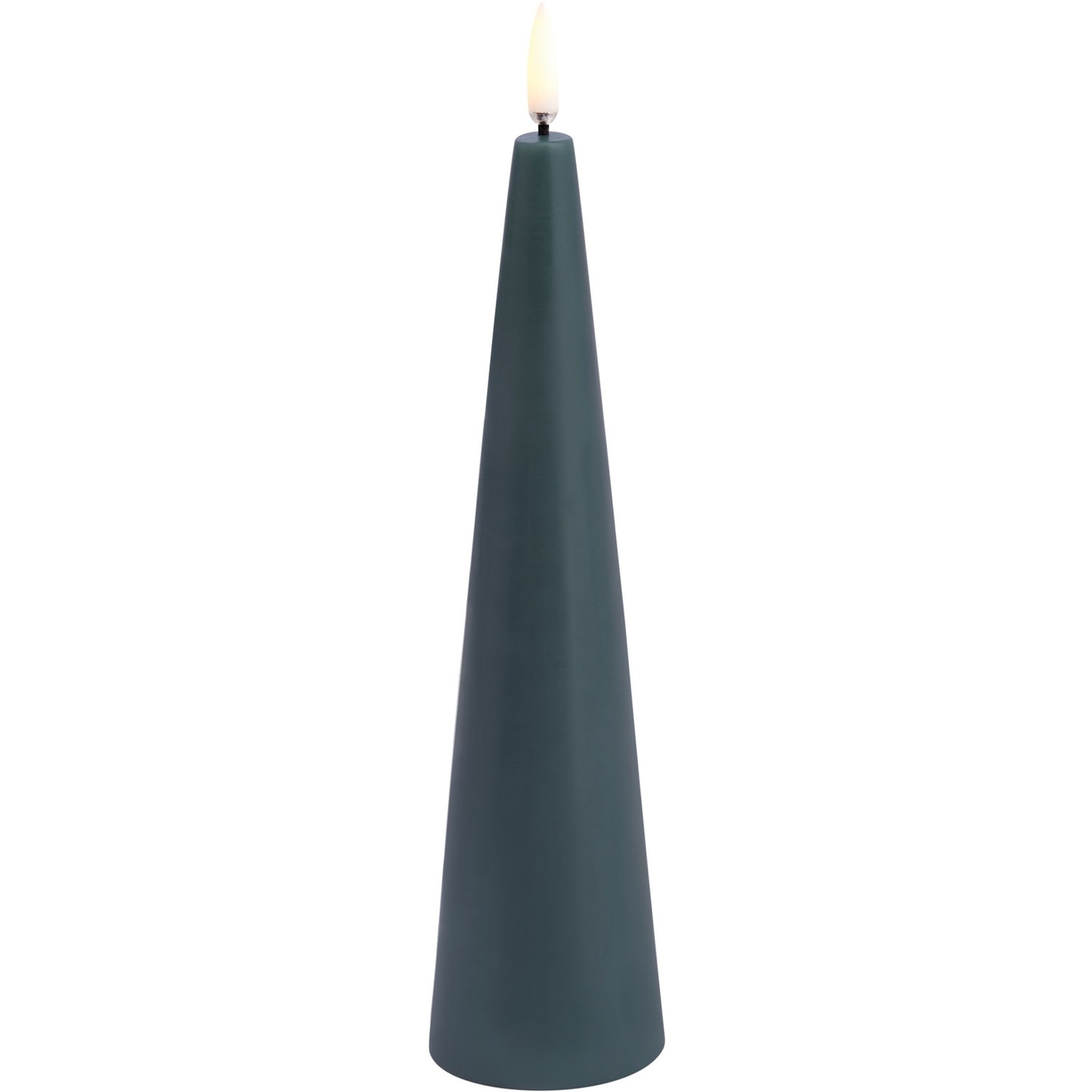 Cone Led-Stearinlys Pine Green, 5,8x21,5 cm