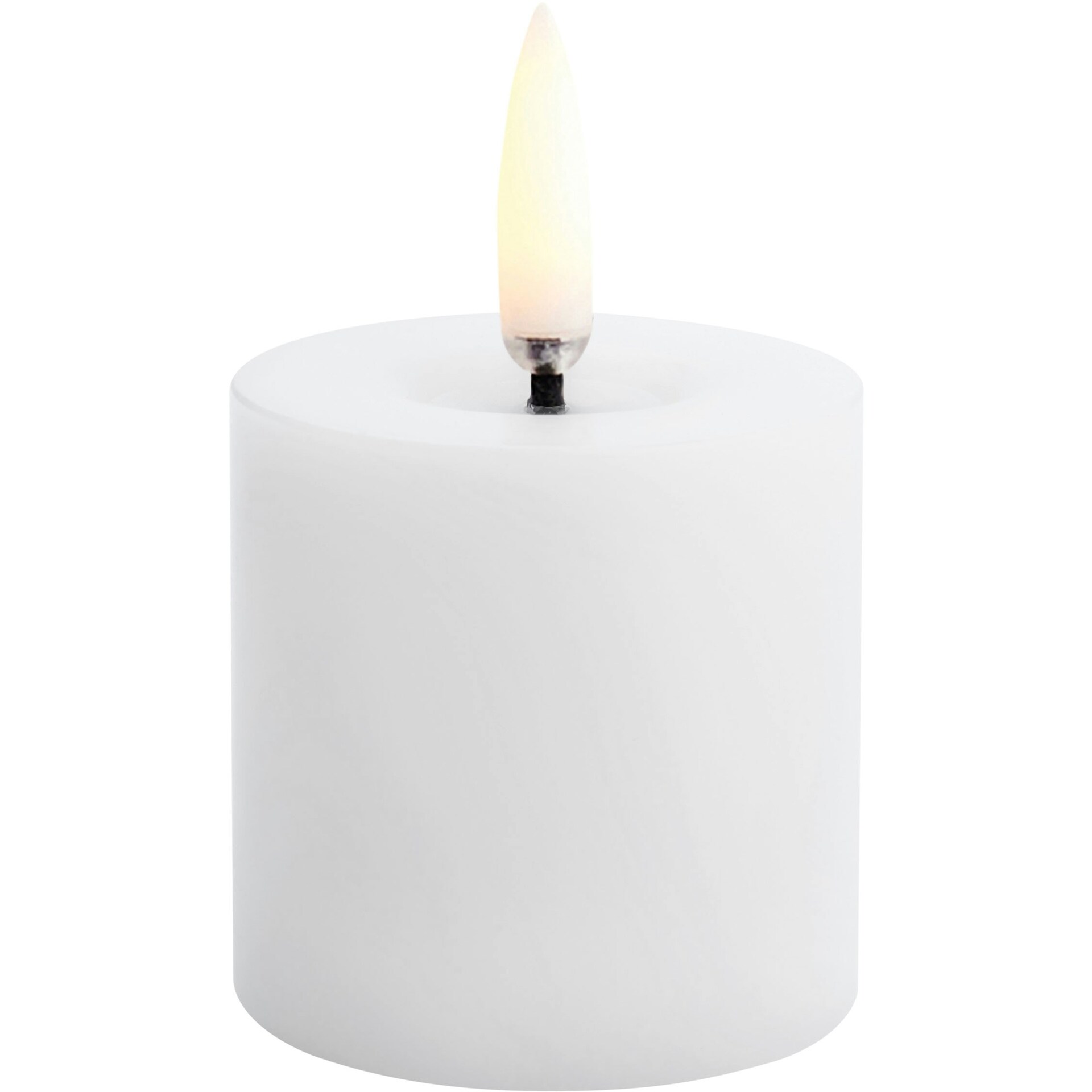 Uyuni LED Kubbelys Smeltet Nordic White, 5x4,5 cm White Virgin parafinvoks